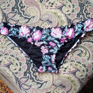 Ruched floral bikini bottoms Medium